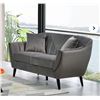 Image 1 : BNIB - Odette Charcoal Gray Velvet Loveseat - 58 x 32 x 33 - Retail Price: $949.00 - VF-99880CHR-2