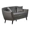 Image 2 : BNIB - Odette Charcoal Gray Velvet Loveseat - 58 x 32 x 33 - Retail Price: $949.00 - VF-99880CHR-2