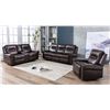 Image 3 : BNIB - Emerson Brown Reclining Loveseat with Center Console - 76 x 37 x 40 - Retail Price: $1,909.00