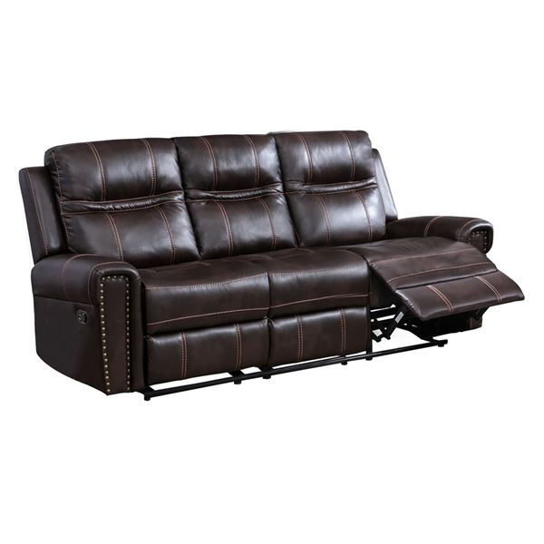 BNIB - Emerson Brown Reclining Sofa - 85 x 37 x 40 - Retail Price: $2,199.00 - VE-99927BRW-3