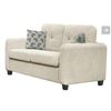 Image 3 : BNIB - Valette Collection Loveseat with 2 Pillows, Beige - 56 x 34.25 x 36 - VF-99097BE-2