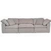 Image 1 : NEW - Moe's Clay 3-Piece Modular Sofa Performance Fabric - Grey - Retails: $5599