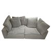 Image 1 : BNIB - Moe's Clay 2-Piece Modular Sofa Performance Fabric - Grey - Retails: $4599