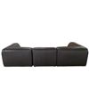 Image 4 : BNIB - Moe's Form 3-Piece Modular Vantage Black Leather Sofa - Retails: $7000