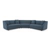 Image 1 : New - Moe's Fraser 3-Piece Modular Sofa w/wedge slipper - Deep Blue - Retails: $7949 - Dimension