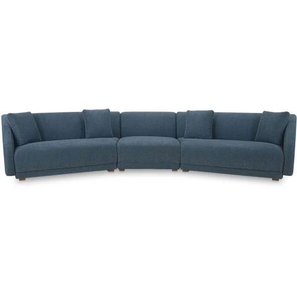 BNIB - Moe's Fraser 3-Piece Modular Sofa w/slipper - Deep Blue - Retails: $7949 - Dimensions:163.00"