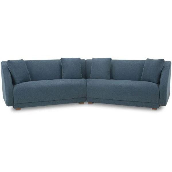 BNIB - Moe's Fraser 2-Piece Modular Sofa - Deep Blue - Retails: $5500 - Dimensions: 128.00" W x 34.2