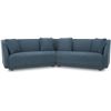 Image 1 : BNIB - Moe's Fraser 2-Piece Modular Sofa - Deep Blue - Retails: $5500 - Dimensions: 128.00" W x 34.2