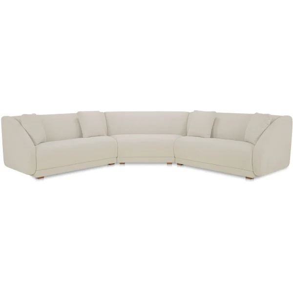 BNIB - Moe's Fraser 3-Piece Modular Sofa w/wedge slipper - Off White - Retails: $7949 - Dimensions: 