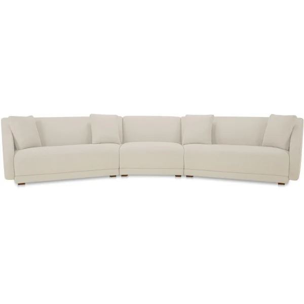 BNIB - Moe's Fraser 3-Piece Modular Sofa w/slipper - Off White - Retails: $7949 - Dimensions:163.00"