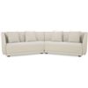 Image 1 : BNIB - Moe's Fraser 2-Piece Modular Sofa - Off White - Retails: $5500 - Dimensions: 128.00" W x 34.2