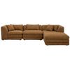 Image 2 : BNIB - Moe's Lowtide 4-Piece Modular Sectional - Amber Glow - Retails: $7999