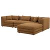 Image 3 : BNIB - Moe's Lowtide 4-Piece Modular Sectional - Amber Glow - Retails: $7999