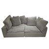 Image 5 : BNIB - Moe's Clay 2-Piece Modular Sofa Performance Fabric - Grey - Retails: $4599