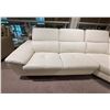Image 3 : New - 3-Pcs Leather Sectional White - Retail Price: $10,399, Approx. H36" x W128" x D120"