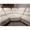Image 4 : New - 3-Pcs Leather Sectional White - Retail Price: $10,399, Approx. H36" x W128" x D120"