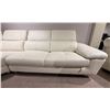 Image 5 : New - 3-Pcs Leather Sectional White - Retail Price: $10,399, Approx. H36" x W128" x D120"