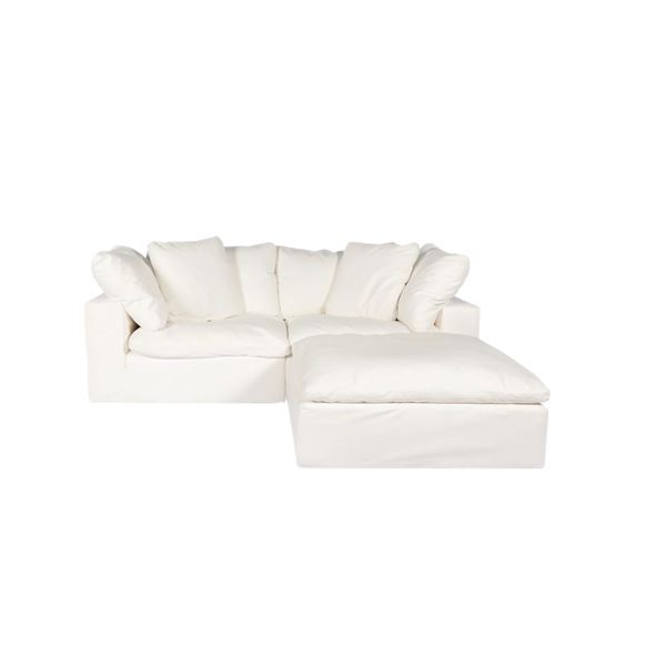 New - Moe's Clay 3-Piece Modular sectional love seat Performance Fabric - White