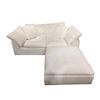 Image 3 : New - Moe's Clay 3-Piece Modular sectional love seat Performance Fabric - White