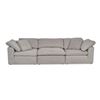 Image 1 : BNIB - Moe's Terra 3-Piece Condo Modular Sofa - Light Grey - Retails: $5299 - Dimensions: 38in L x 1