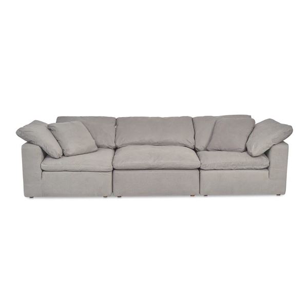 BNIB - Moe's Terra 3-Piece Condo Modular Sofa - Light Grey - Retails: $5299 - Dimensions: 38in L x 1