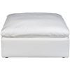 Image 2 : BNIB - Moe's Terra Condo Ottoman - Fabric White - Retails: $1349 - Dimensions: 38in x 38in x 19in