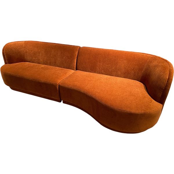 BNIB - Moe's Yoon 2-Piece Modular Sectional - Fired Rust - Right-Hand Facing - Retails: $6499