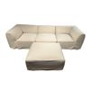 Image 3 : New - Moe's Isla 4-Piece Modular sectional - Beige - 2 corners, slipper and ottoman