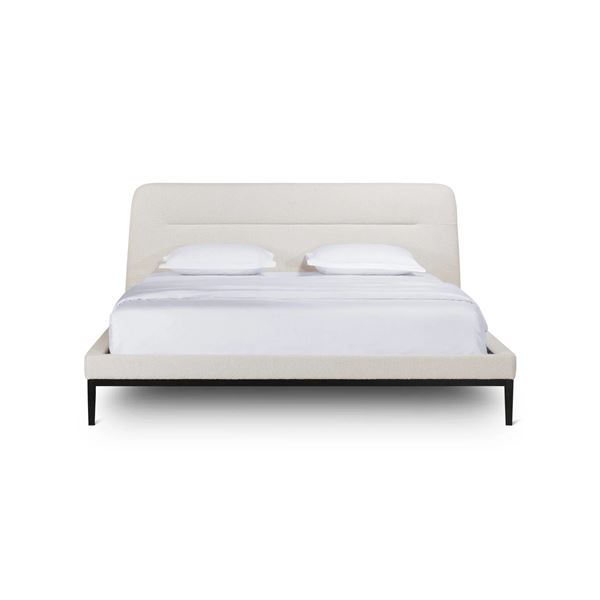 BNIB Sunday's - Lean On Me Bed King Carbon Boucle - 85 x 87 x 44 - Retail Price: $1,790.00 - BED-RN-