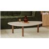 Image 2 : NEW Sunday's - Better Together Coffee Table Small Beige Travertine/Walnut Stained Ash - 32 x 42 x 1