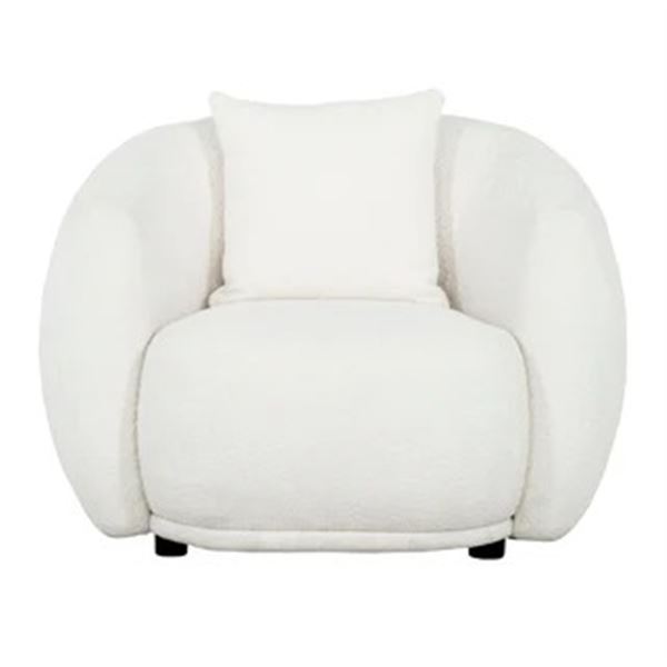 New - Diana Accent Chair White - Retail Price: $1592 - H30" x W35" x D34"