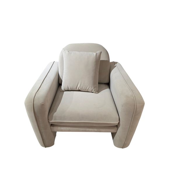New - Chair Beige, H25" x W38" x D37"