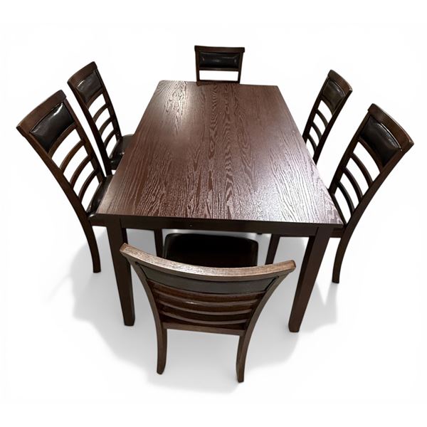 New - Dining Set (1 Table + 6 Chair) Brown