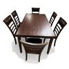 Image 1 : BNIB - Dining Set (1 Table + 6 Chair) Brown