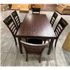 Image 2 : BNIB - Dining Set (1 Table + 6 Chair) Brown
