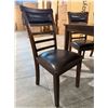 Image 5 : BNIB - Dining Set (1 Table + 6 Chair) Brown