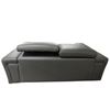 Image 3 : New - Grey PVC Leather Loveseat - Retail Price: $1,688, H23" x W61" x D37"
