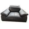 Image 2 : New - Black PVC Leather Chair - Retail Price: $1,168, H23" x W43" x D37"