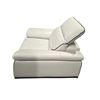 Image 4 : New - Cream PVC Leather Chair - Retail Price: $1,168, H23" x W43" x D37"