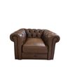 Image 2 : New - Leather Chair-Fiero Chestnut-Buckingham - Retail Price: $2079, H27" x W44" x D36"