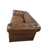 Image 2 : BNIB - Loveseat Fiero Chestnut Buckingham - Retail Price: $3249,  H27" x W66" x D36"