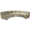 Image 1 : New - 3 Pcs Sectional Leather Beige - Retail Price: $5,849 - Approx. W198" x D37" x H36"