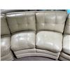 Image 3 : New - 3 Pcs Sectional Leather Beige - Retail Price: $5,849 - Approx. W198" x D37" x H36"