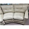 Image 4 : New - 3 Pcs Sectional Leather Beige - Retail Price: $5,849 - Approx. W198" x D37" x H36"