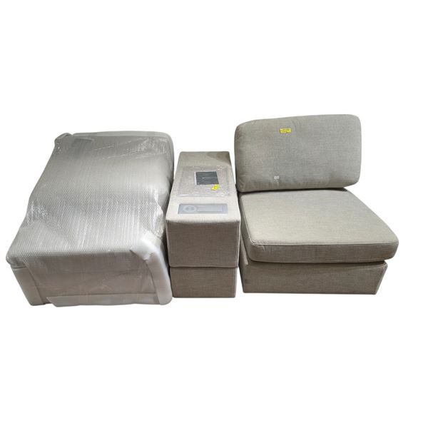 New - Group of 3 - 2-Pcs Armless Chair, H29" x 31" x D38" and 1- Pcs Console H23" x 14.5" xD39"