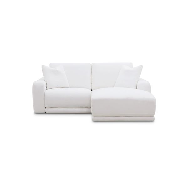 BNIB - JAG's - STRATUS - WHITE FABRIC - 2PC POWER SECTIONAL (RAFC) - $3,498.00 - 92" L x 67" L