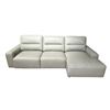 Image 2 : BNIB - Manwah - AUSTIN - SKY GREY LEATHER - 3PC POWER SLIDER SECTIONAL (RAF) - $3,798.00 - 117" L x