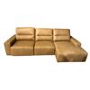 Image 2 : New - Manwah - AUSTIN - ANTELOPE LEATHER - 3PC POWER SLIDER SECTIONAL (RAFC) - $3,798.00 - 117" L x