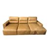 Image 3 : New - Manwah - AUSTIN - ANTELOPE LEATHER - 3PC POWER SLIDER SECTIONAL (RAFC) - $3,798.00 - 117" L x