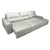Image 3 : New - Manwah - AUSTIN - SKY GREY LEATHER - 3PC POWER SLIDER SECTIONAL (RAFC) - $3,798.00 - 117" L x